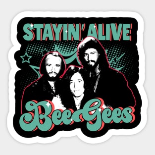 Retro bee gees Sticker